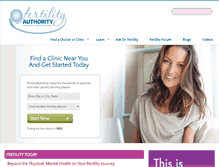 Tablet Screenshot of fertilityauthority.com